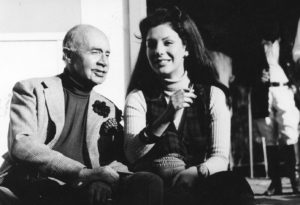 Virginia Vallejo with José Sanz de Santamaría, president of the Polo Club of Bogotá, 1972