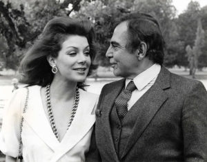 Virginia Vallejo con el famoso cirujano Ivo Pitanguy en el Country Club de Bogotá, 1981