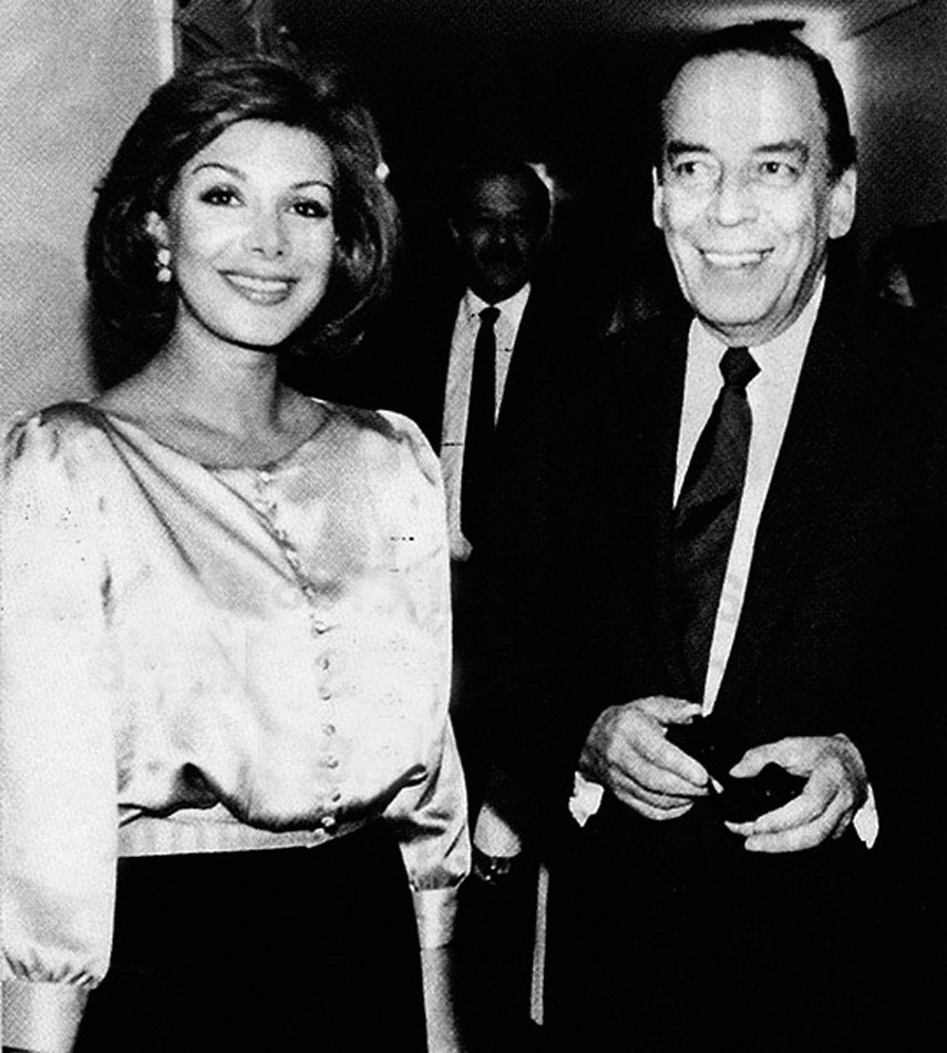 Virginia Vallejo con Álvaro Gómez, Pte. del Partido Conservador, 1987